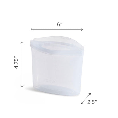 Stasher Premium Silicone Reusable Food Storage Bowl, Clear, Microwave, Sous Vide, Dishwasher, Oven and Freezer Safe, BPA Free, Leak-free, Eco-friendly, 4-Cup Bowl