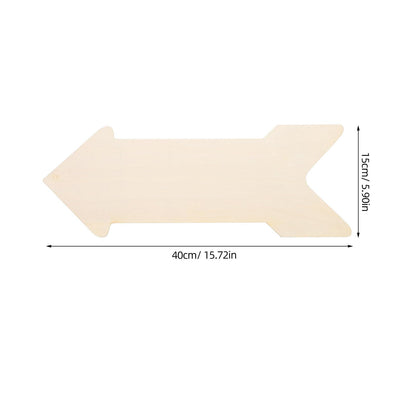 DECHOUS 4Pcs Wooden Arrow Signs: Blank Unfinished Wood Arrow Plaques for Crafts, Painting - Rustic Directional Sign Cutouts for DIY Craft Home Wall Decor, Farmhouse, Wedding, 15.7x6 Inch
