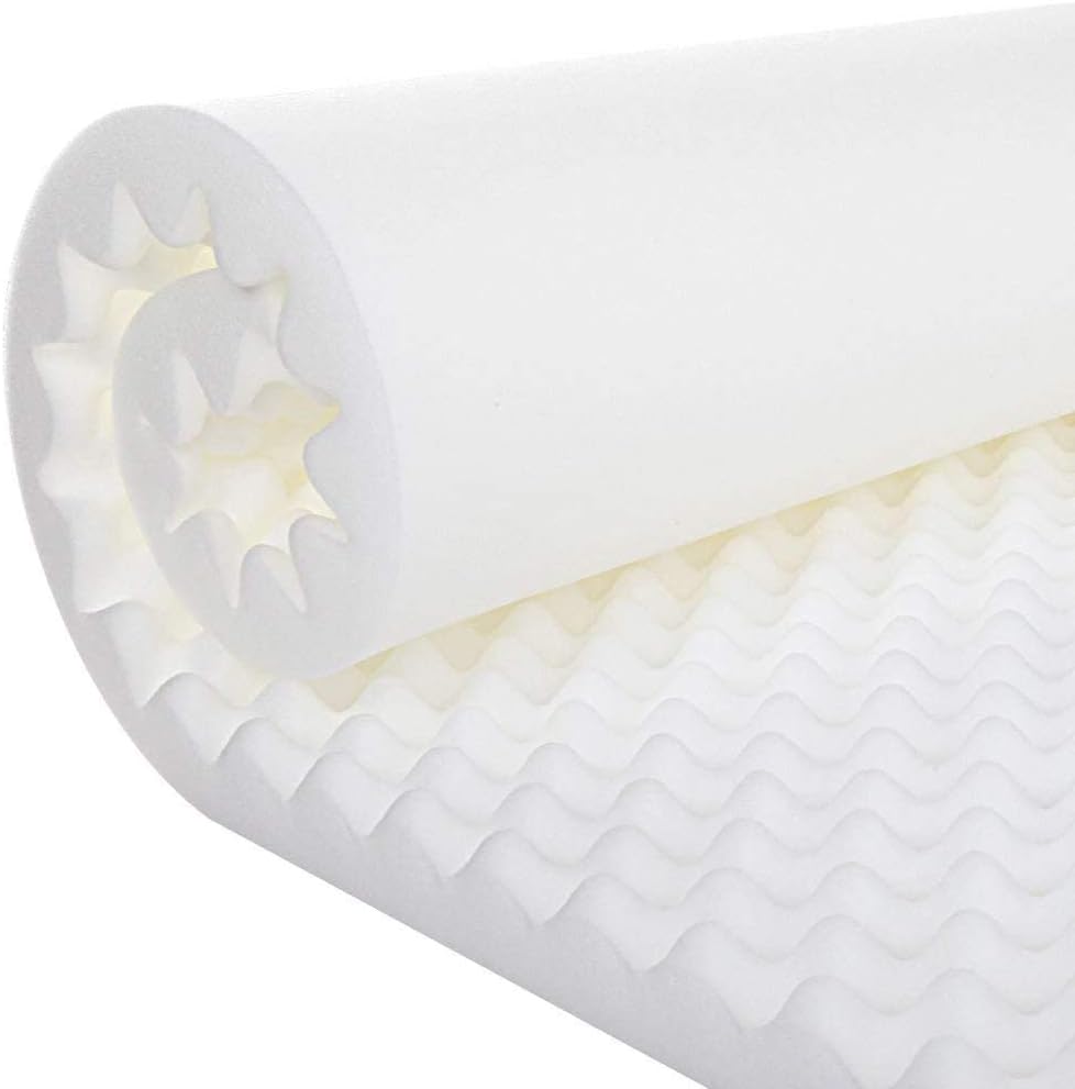 Gilbin 32x74) Foam Mattress Topper, Egg Crate Hi-Density Foam Pad, Mattress Pad, and Bed Topper for Support (Without