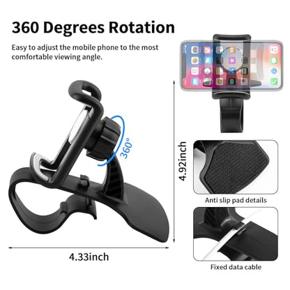 Universal Car Phone Holder Mount,360°Rotation Dashboard Phones Holder for Your Car Accessories,car Phone Mount with 4 to 7" Smartphones