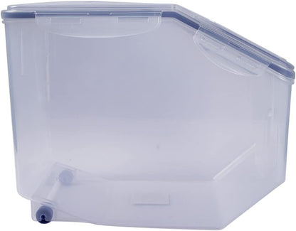 LOCK & LOCK Easy Essentials Food Lids (Flip-Top), BPA Free, 50.7 Cup for Rice, Clear Pantry Storage