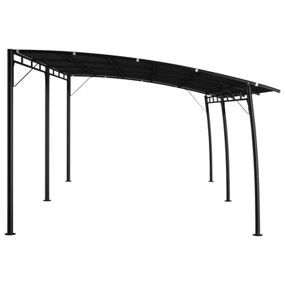 Anthracite Outdoor Sunshade Awning, Powder-Coated Steel Frame, 19.7x9.8 FT Large Rectangular Canopy Tent for Patio, Garden, and Backyard Gatherings Lawn Structures