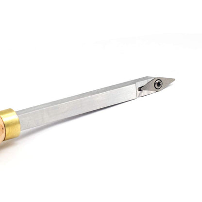 YUFUTOL Carbide Woodturning Tool Mini Size (3 Piece Set) Includes Diamond, Round and Square Turning Tools With Comfort Grip Handles Perfect For Small to Mid-Size Projects