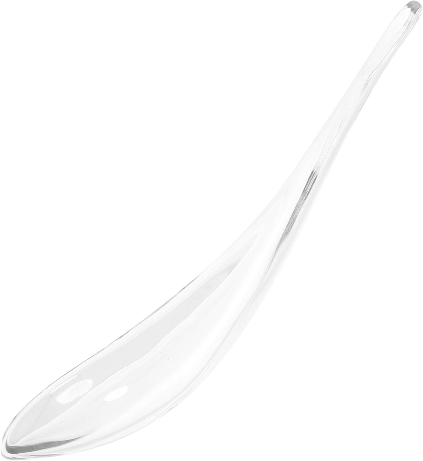 CALLARON Glass Spoon Set for Kitchen and Restaurant, Clear Glass Food, Cake, Rice, Soup Spoons, Ice Cream Spoon