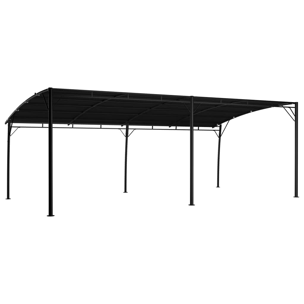 Anthracite Outdoor Sunshade Awning, Powder-Coated Steel Frame, 19.7x9.8 FT Large Rectangular Canopy Tent for Patio, Garden, and Backyard Gatherings Lawn Structures