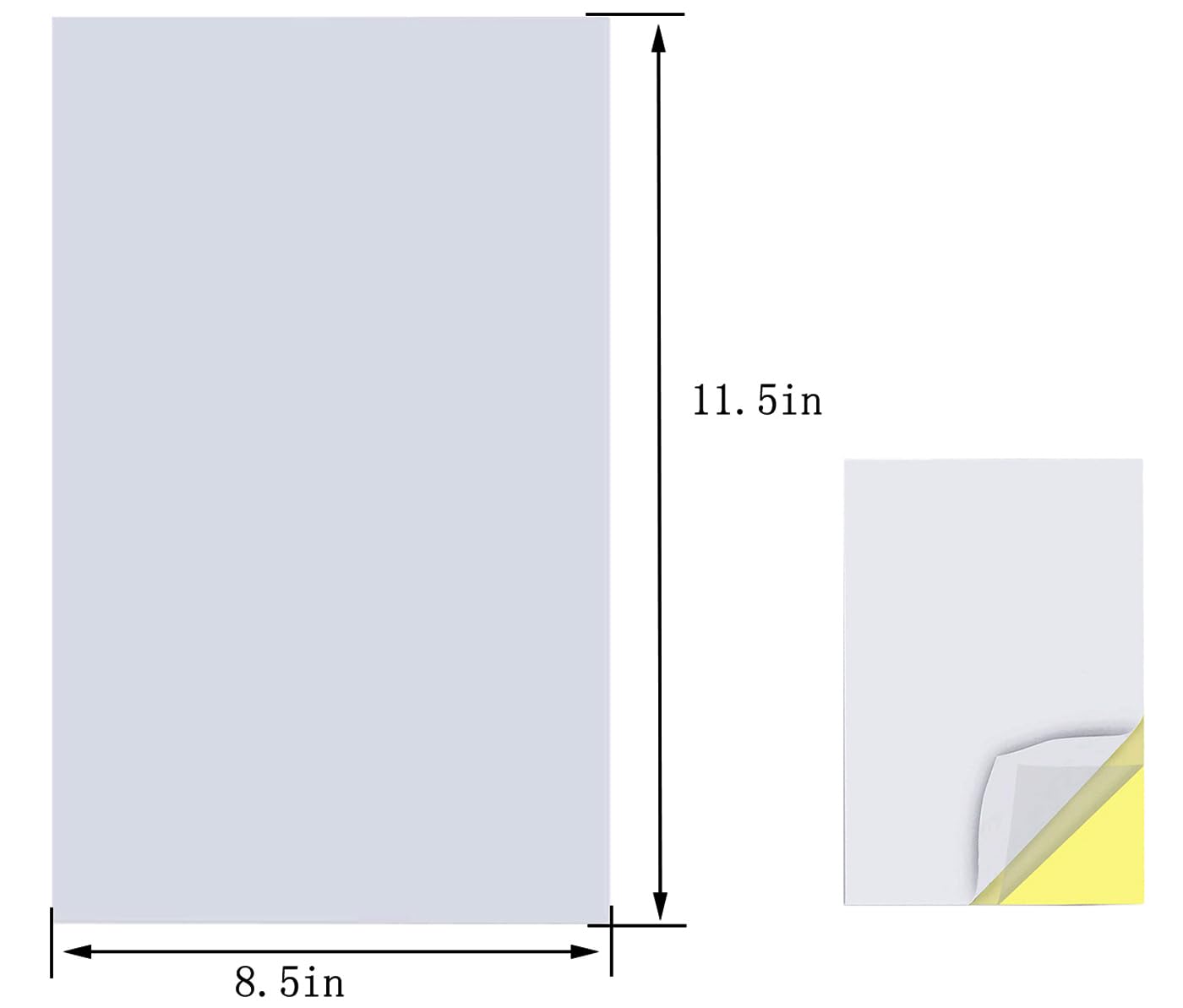 KAIHENG 20 Sheets of Clear Double Sided Tape Sheet, A4 Size Extra Strong Adhesive Double Sided Tape Sheets with Yellow Liner for DIY Party/Art/Craft/Home Decorative Tape