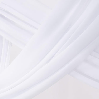 Socomi Wedding Arch Draping Fabric - White Sheer Chiffon Curtain | 1 Panel, 29" x 19Ft, Perfect for Ceremonies & Parties