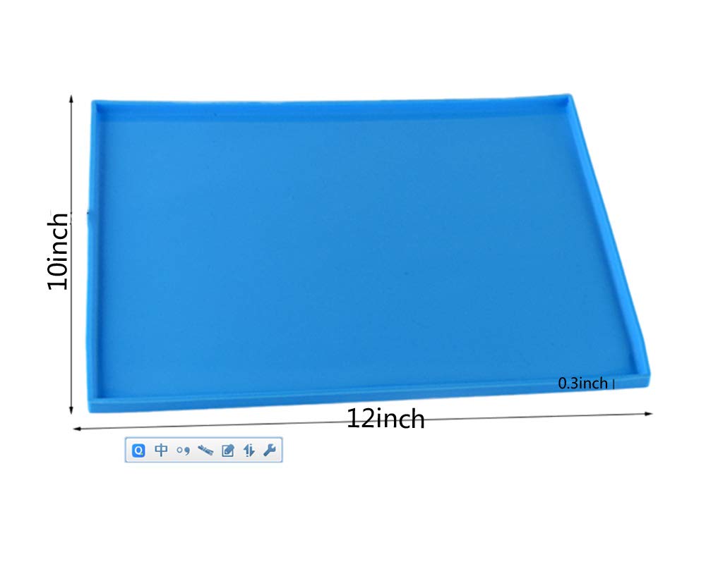 MURLNIY Silicone Cake Roll Maker,Silicone Baking Mat,Multipurpose Nonstick Pastry Mat, Swiss Roll Cake Mat Flexible Baking Tray Mold Baking-2pack(10''12'', Blue)