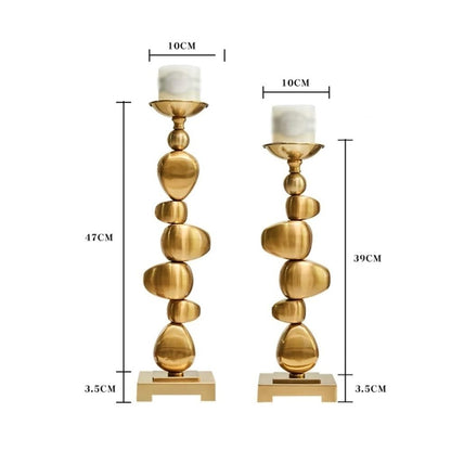YUHUAWF Candle Holderss Retro Aromatherapy Candle Holder Modern Light Luxury Decorative Ornaments Alloy Candlestick Decorative Candlestick(Small)
