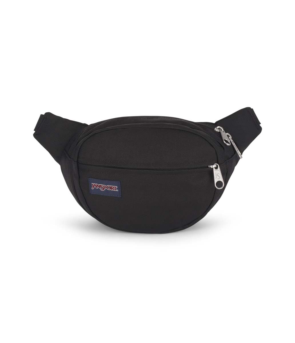 JanSport Fifth Avenue Fanny Pack Crossbody Bags for Women, Men - Stylish, Durable Waist Bag with Adjustable Belt, Main Zippered Pocket, Quick Stash Pocket, Travel Essentials, Black