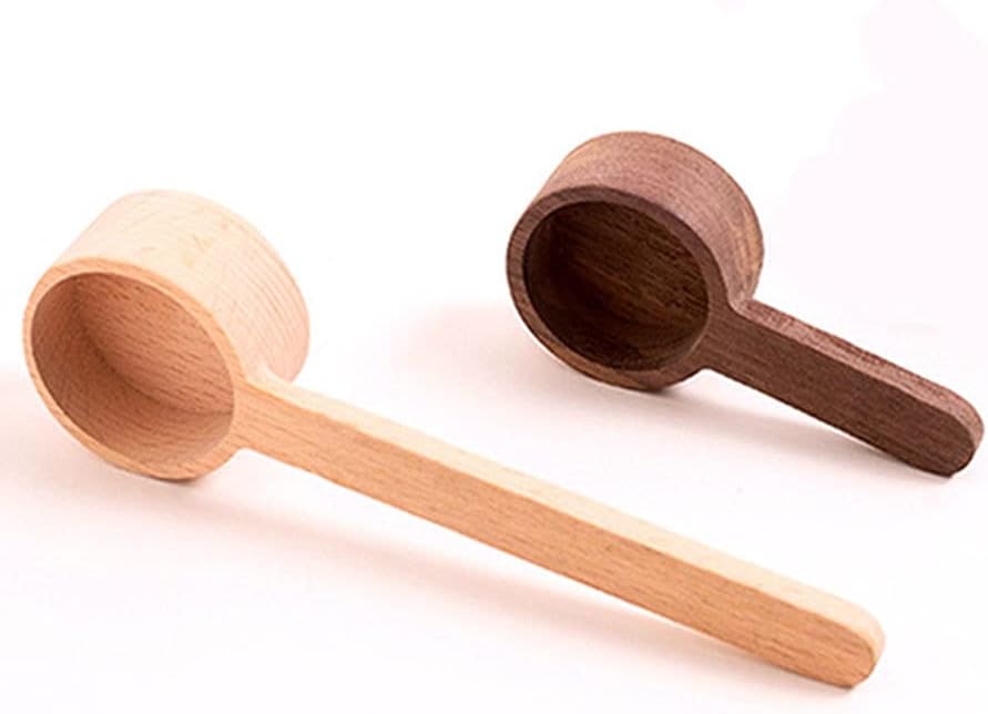 Coffee Scoop, CISHNOU Korean Style Beech Wooden Spoon for Ground Coffee, Tea, Soup Cooking Mixing Kitchen Utensils