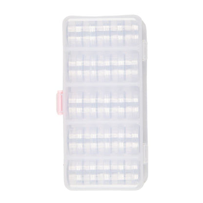 Craft County Clear Organizer Box with 5 Sets of Five Stackable Jars with Lid – 31 Pieces – Great for Diamond Art, Beads, Findings, Saving Space, and More!