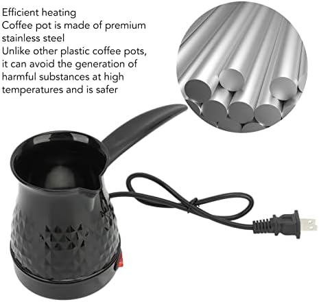 Electric Coffee Pot, 600ml ABS+Stainless Steel Maker, Anti-Scald Even Heating with Removable Handle