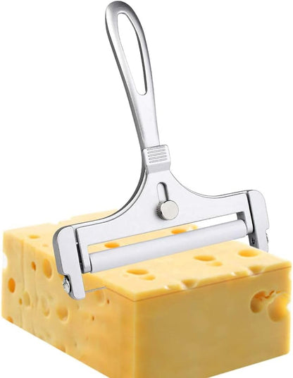 Adjustable Thickness Stainless Steel Wire Cheese Slicer, Kitchen Tool for Soft and Semi-Hard Cheeses
