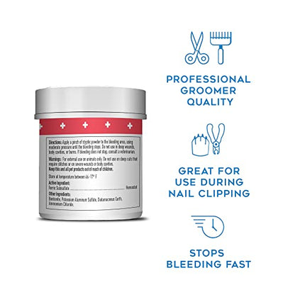 DOGSWELL Remedy Recovery Styptic Blood Stopper Powder for Dogs & Cats 1.5 oz. Container