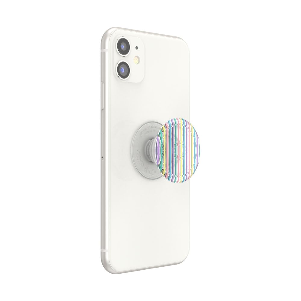 PopSockets Phone Grip for MagSafe with Kickstand, Magnetic Stand, Swappable Top, Secure Hold for iPhone MagSafe Cases, Phone & Tablet Grip - Clear
