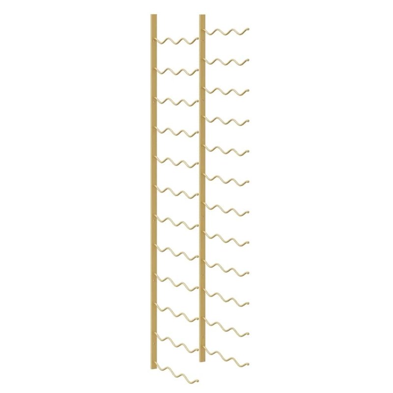 vidaXL Wall Mounted Wine Rack for 36 Bottles - Gold Iron - Easy Assembly and Durable - Trendy Wine Storage Solution for Modern Homes