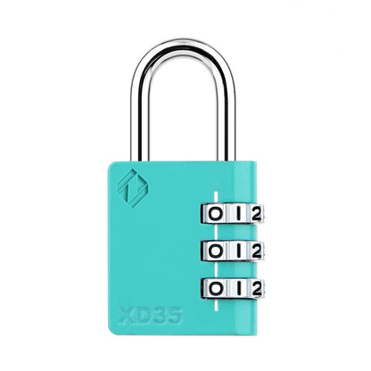 Zarker XD35 Combination Lock, 3-Digit Padlock for School, Gym, Sports Locker Lock, Fence, Toolbox, Case, Outdoor, Hasp Storage (1-Pack, Emerald)