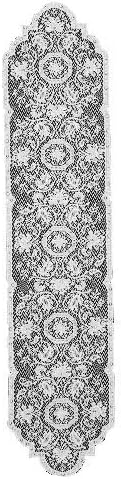 Heritage Lace Medallion Runner, 14-Inch by 72-Inch, Blue Haze