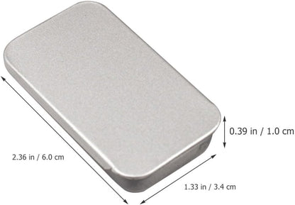 Hemoton 20pcs Rectangular Slide Top Tinplate Box, Sliding Cover Push-Pull Tin Box for Candies Jewelry Crafts Lip Balm