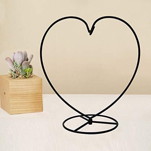 WAJJ Big Heart-shaped Ornament Display Stand Iron Pothook for Hanging Glass Terrarium - Creative Home Garden Wedding