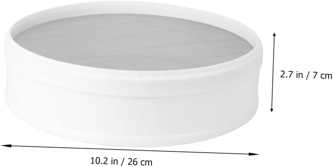 Round Sifter - 1pc Plastic Flour Sieve, Stainless Steel Colander, Ultra Fine Mesh Strainer