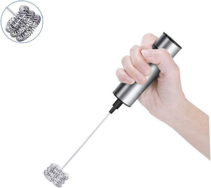 BESTOYARD Milk Frother - Electric Mini Kitchen Stirrer, Rechargeable Stainless Steel Foam Maker, Handheld Foaming Agent