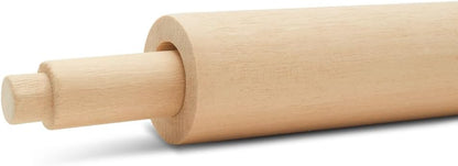12-5/8-inch, Pack 5 Wooden Paper Towel Holder Wall Mount Spring Rod of Under Cabinet Paper Towel Holder Wood Rod