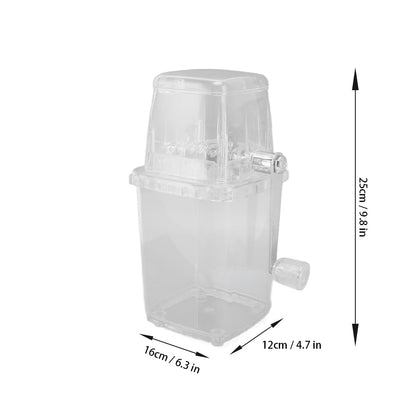 Leopacat Ice Crushers for Home Use, Ice Crusher Machine, Manual Ice Crusher Portable Chopper Transparent Stainless Steel Breaker Making Drinks Machine for Fast Coarse Shaved Fine Chips Ho Transparent