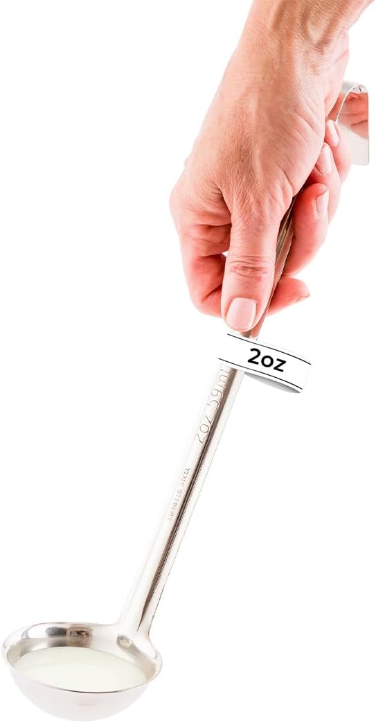 Restaurantware Met Lux 2 Ounce Portion Ladle, Stainless Steel Portion Control Serving Spoon
