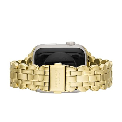 Kate Spade New York Women's Gold-tone Scallop Stainless Steel Bracelet Band for Apple Watch®, 38/40/41mm (Model: KSS0143)