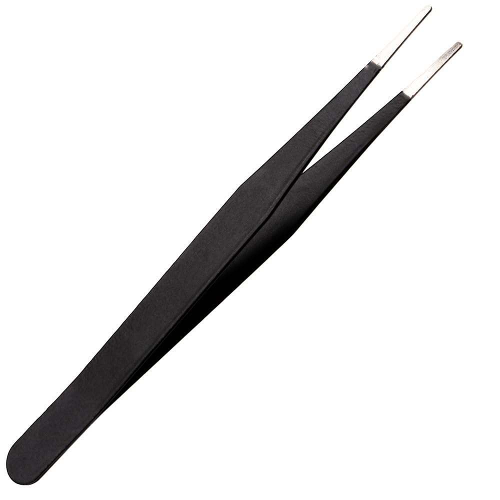 Craft County Precision Tweezers – Anti-Static Stainless Steel Tweezers – 6 Pack
