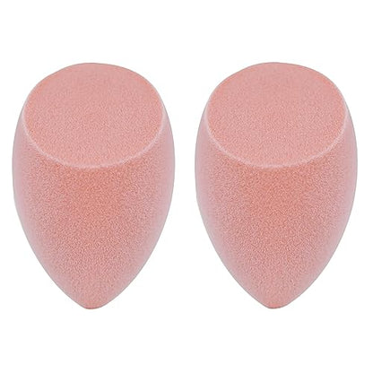 Real Techniques Iconic Blend + Set Makeup Sponge Duo, Makeup Blending Sponges, For Liquid, Cream, & Powder, Cloud Skin, Powder Sponge & Foundation Sponge, Latex-Free, Vegan & Cruelty Free, 2 Count