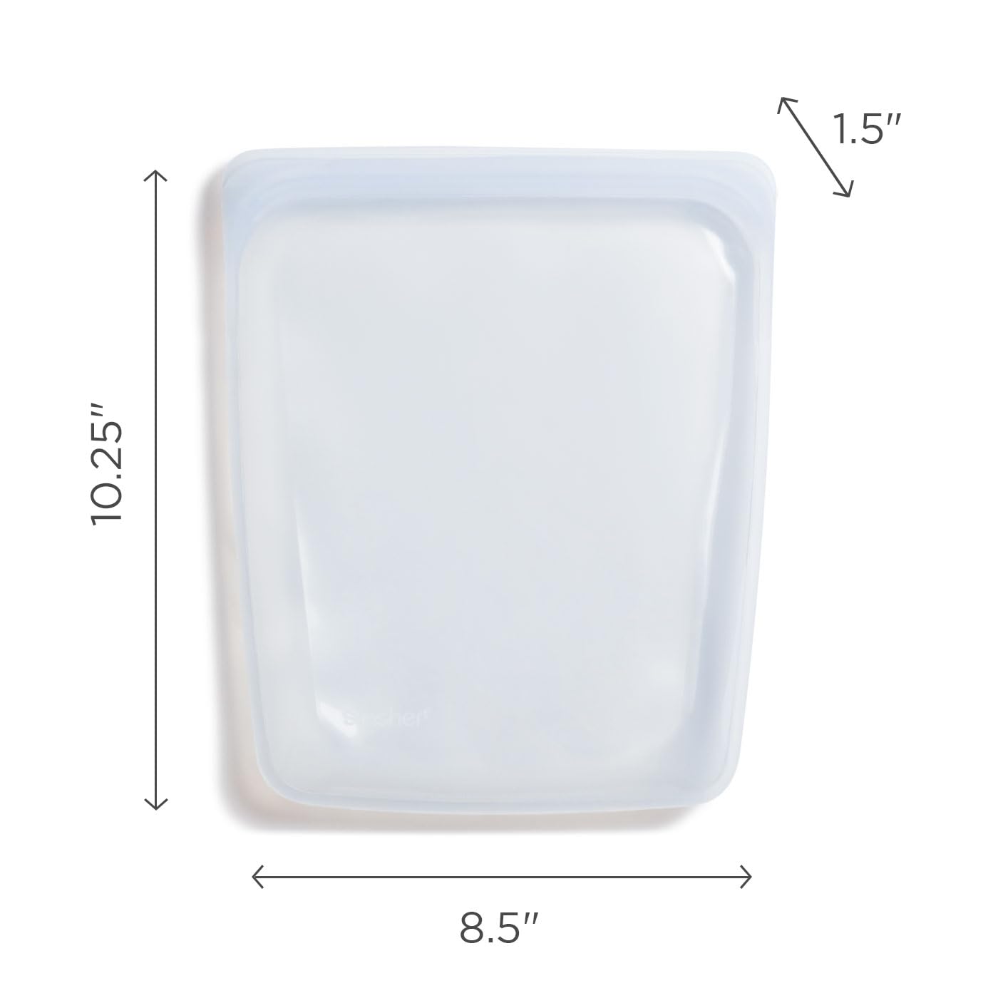 Stasher Premium Silicone Reusable Food Storage Half Gallon Bag, Clear, Microwave, Sous Vide, Dishwasher, Oven and Freezer Safe, BPA Free, Leak-free, Eco-friendly, 64 Oz