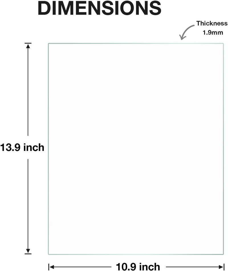 Egofine 11x14 Heat-Strengthened Glass Replacement for Picture Frame (Crystal Clear, 1 Pack), Replacement Glass for 11 by 14 Photo Frame