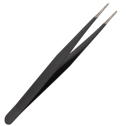 Craft County Precision Tweezers – Anti-Static Stainless Steel Tweezers – 6 Pack