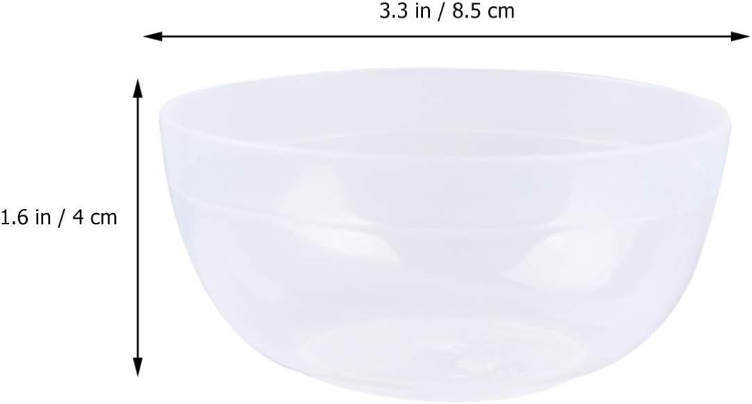 10 Sets Slime Bowl Mixing Tool Makeup Bowls, Plastic Glue Mixer for Makeup Crafts (Transparent)
