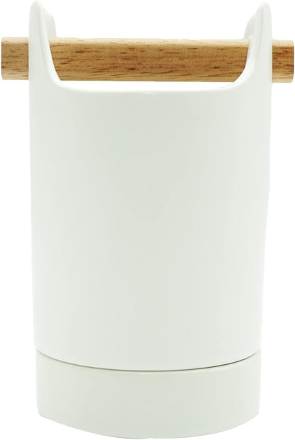 Kitchen Utensil Holder for Flatware, Silverware, Cutlery, Wood and Ceramic Countertop Caddy