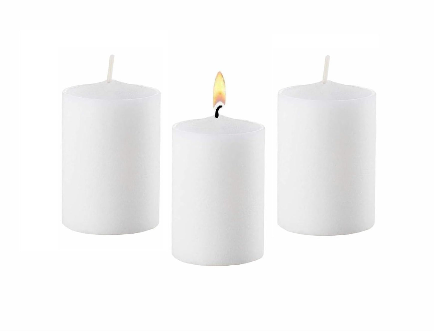 D'light Online 15 Hour Unscented White Emergency and Events Bulk Votive Candles for Wedding Votives, Luminary Candles, Restaurants, Churches, Bars, Parties, Spa and Decor (Set of 36 - White, 15 Hour)