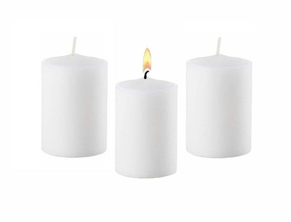 D'light Online 15 Hour Unscented White Emergency And Events Bulk Votive Candles For Wedding Votives, Luminary Candles, Restaurants, Churches, Bars, Parties, Spa and Decor (Set of 288 - White, 15 Hour)