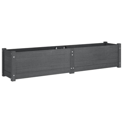 Todiikf Raised Garden Bed Set of 2 Large Gray Solid Pine Wood Planter Boxes 59" Outdoor Patio Backyard Flower Herb Vegetables