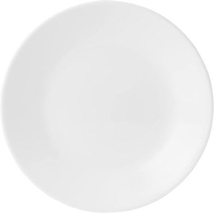 Corelle Vitrelle Salad Appetizer Plate Set - Lightweight, Chip-Resistant, 6.75" Winter Frost White