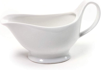 Norpro Porcelain Gravy Sauce Boat with Stand and Candle