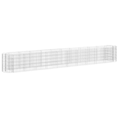 Foknhdi Galvanized Raised Garden Bed 157.5"x19.7"x19.7" Silver Gabion Planter Box for Outdoor & Patio, Durable Metal Planter Box for Vegetables & Flowers, Easy Assembly Large Planter