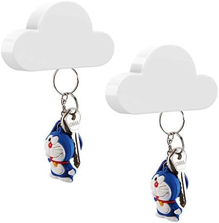 MoKo Magnetic Key Holder, [2 Pack] Magnetic Key Rack Organizer with Adhesive Key Ring Holder