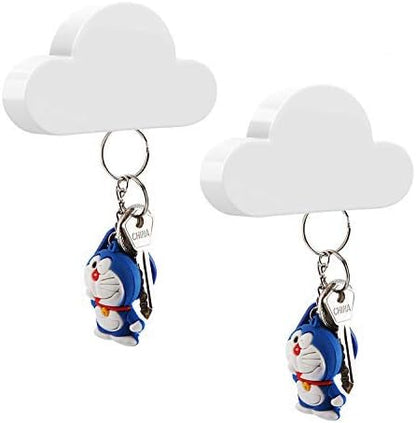 MoKo Magnetic Key Holder, [2 Pack] Magnetic Key Rack Organizer with Adhesive Key Ring Holder