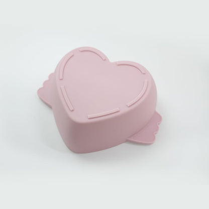 JOONIE Lovely Microwave Silicone Steamer for Baby, Heart Shaped Food Storage Containers (Large 700ml, Lavender)
