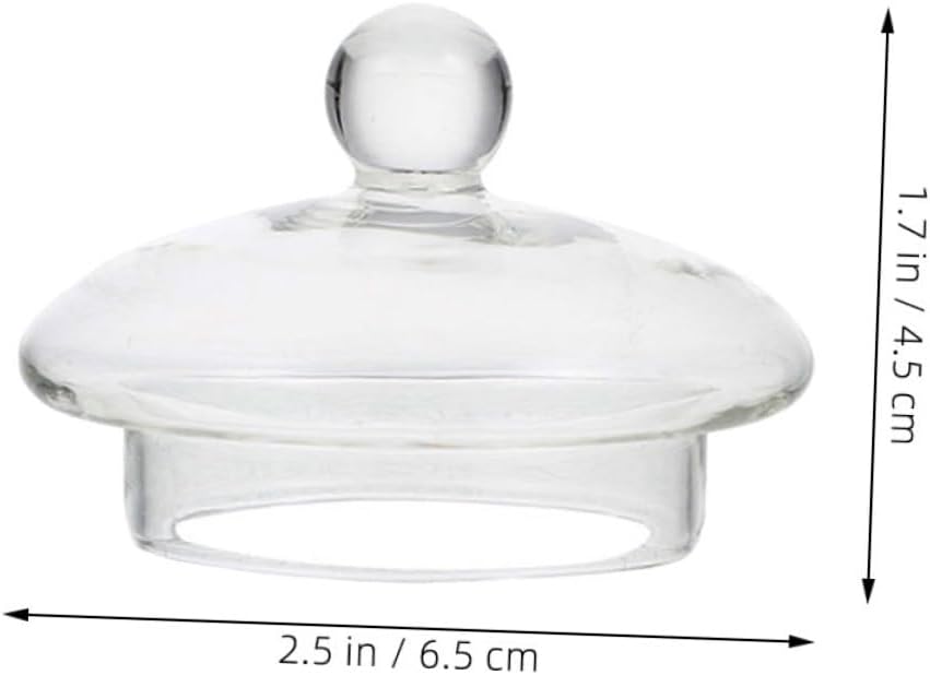 Small Glass Teapot Lid, Clear Replacement Caps for Tea Steeper, Kettle Lid, and Tea Set Cover