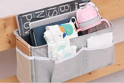 Home Dormitory Bed Hanging Storage Bag, Dark Gray, 31 cm Length, 11 cm Width, 16 cm Height