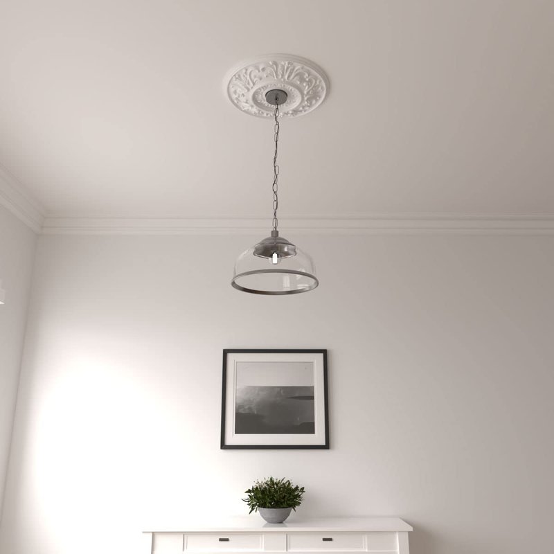 Ekena Millwork CM18VL 18-Inch OD x 3 1/2-Inch ID x 1-Inch P Valletta Ceiling Medallion